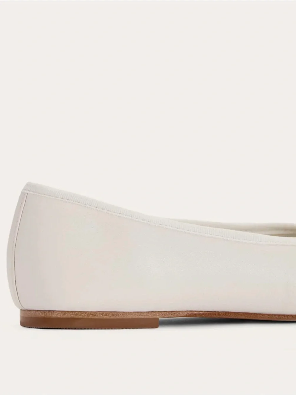 Everlane Day Ballet Flat Canvas Cream White Size 9.5 Square Toe Minimal Chic - Picture 5 of 9